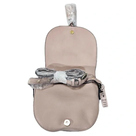 Victoria's Secret Crossbody Purse Light Pink Studded Faux Leather 7" Fashion Bag - Picture 3 of 5